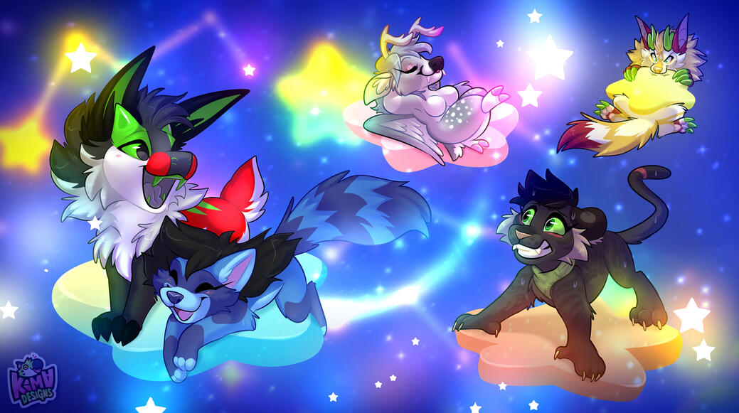 Five Chibis Shaded
