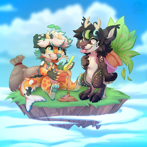Two Chibis Shaded