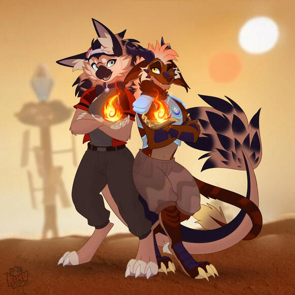 Two Fullbody Flat Color